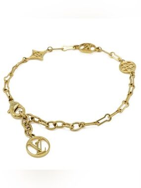🔥Louis Vuitton Forever Young Bracelet Monogram Flower LV Circle Gold🔥
